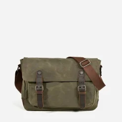 Sac Bandoulière Sac Besace^Besace en toile imperméable et en cuir véritable