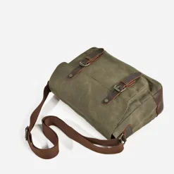 Sac Bandoulière Sac Besace^Besace en toile imperméable et en cuir véritable