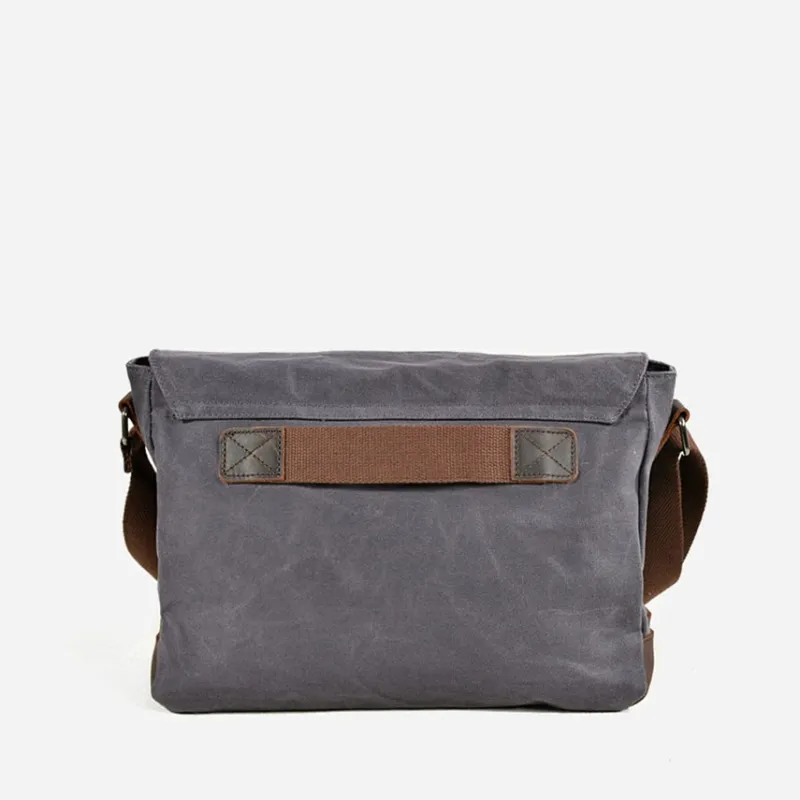 Sac Bandoulière Sac Besace^Besace en toile imperméable et en cuir véritable