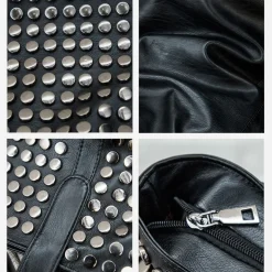 Sac Bandoulière Sac Cabas Et Fourre-tout^Grand sac cabas clouté en cuir noir