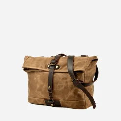 Sac Bandoulière Sacoche Et Porte-documents|Sac Besace^Grande sacoche besace en toile enduite et cuir véritable