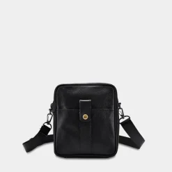 Sac Bandoulière Petite Sacoche Et Pochette^Petite sacoche homme en cuir véritable noir