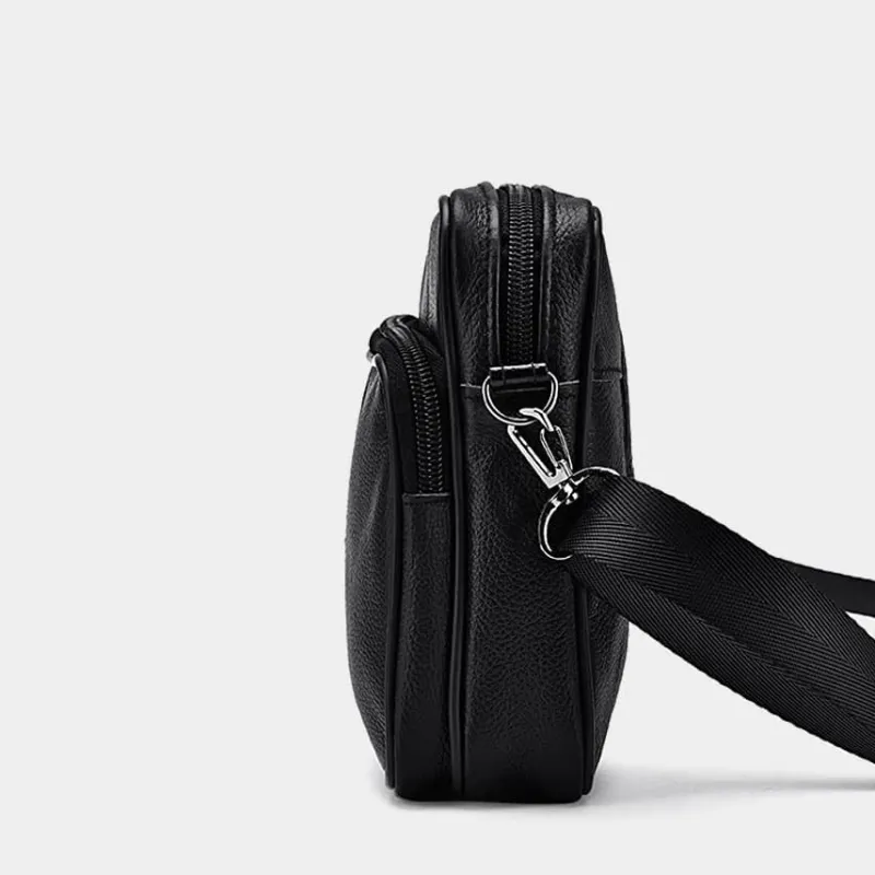 Sac Bandoulière Petite Sacoche Et Pochette^Petite sacoche homme en cuir véritable noir