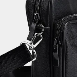Sac Bandoulière Petite Sacoche Et Pochette^Petite sacoche homme en cuir véritable noir