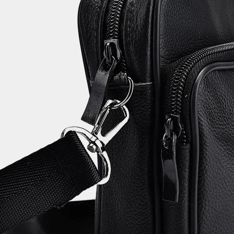 Sac Bandoulière Petite Sacoche Et Pochette^Petite sacoche homme en cuir véritable noir