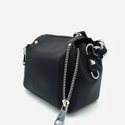 Sac Bandoulière Sac À Main^Sac à main à chaîne en cuir véritable noir