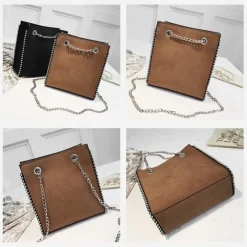Sac Bandoulière Sac À Main^Sac à main à chaîne et perles façon cuir nubuck