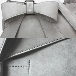 Sac Bandoulière Sac À Main^Sac à main bandoulière cuir suédine avec nœud papillon