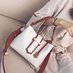 Sac Bandoulière Sac À Main^Sac à main bandoulière en cuir blanc