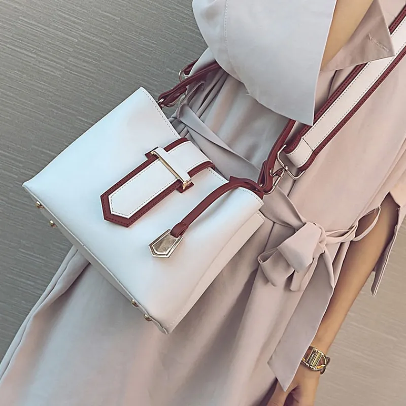 Sac Bandoulière Sac À Main^Sac à main bandoulière en cuir blanc