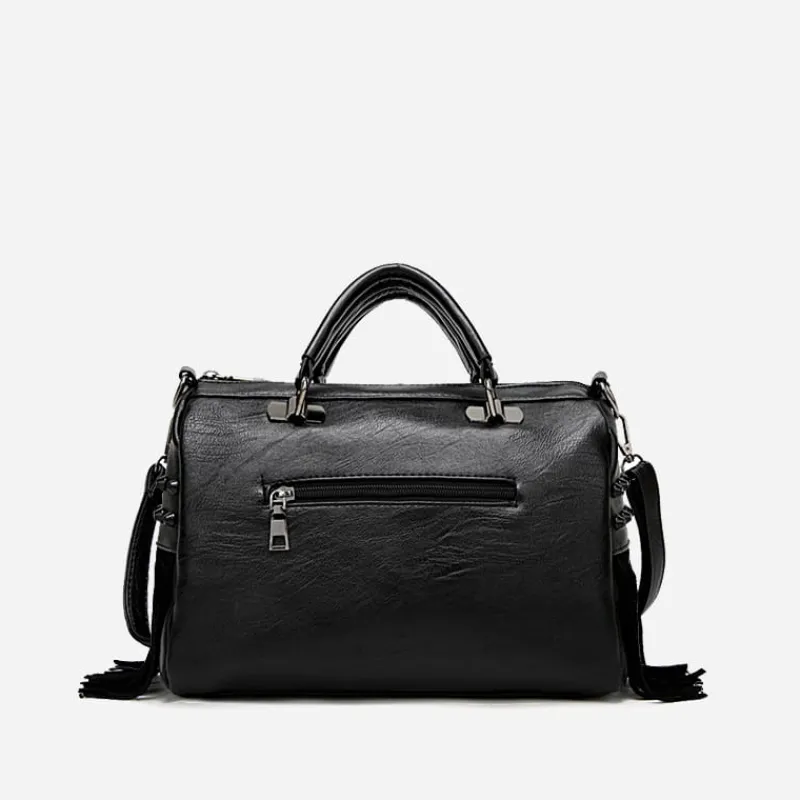 Sac Bandoulière Sac À Main^Sac à main clouté en cuir avec franges