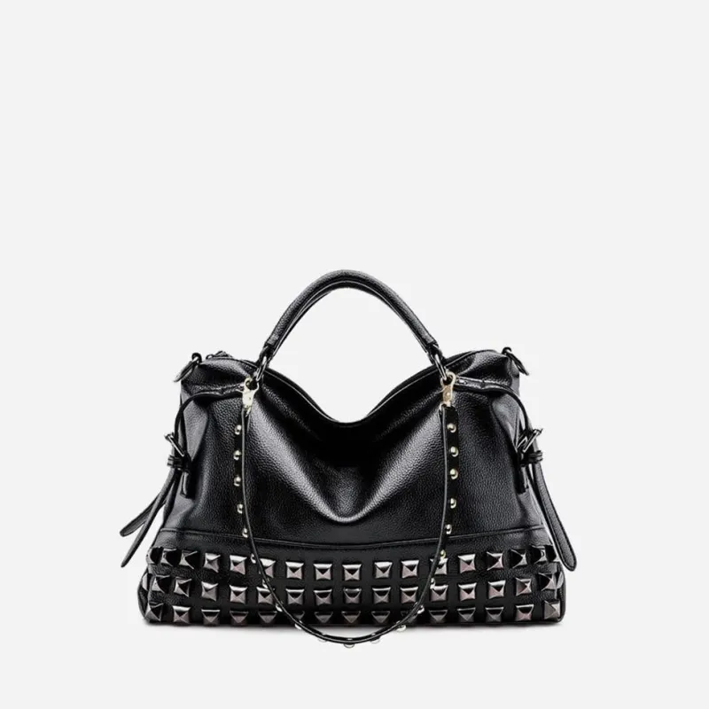 Sac Bandoulière Sac À Main|Sac Cabas Et Fourre-tout^Sac à main clouté en cuir pour femme