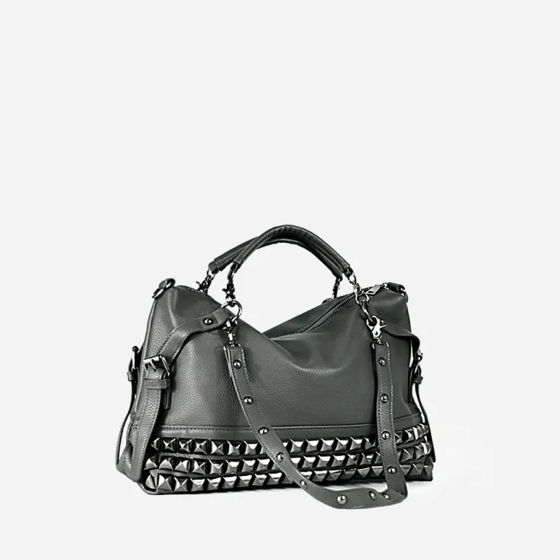 Sac Bandoulière Sac À Main|Sac Cabas Et Fourre-tout^Sac à main clouté en cuir pour femme