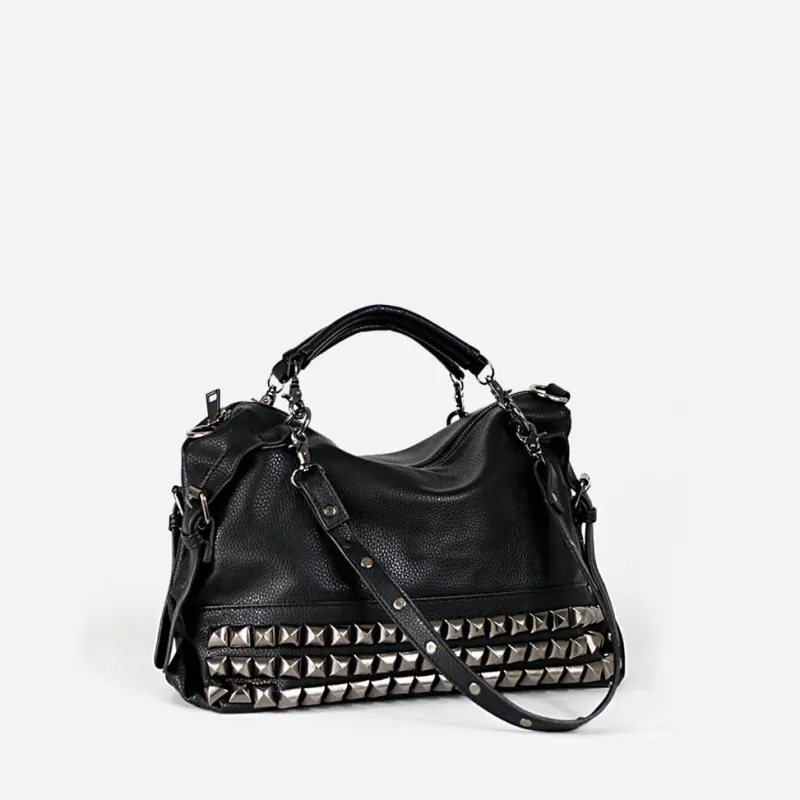 Sac Bandoulière Sac À Main|Sac Cabas Et Fourre-tout^Sac à main clouté en cuir pour femme
