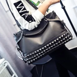 Sac Bandoulière Sac À Main|Sac Cabas Et Fourre-tout^Sac à main clouté en cuir pour femme