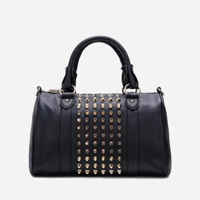 Sac Bandoulière Sac À Main|Sac Cabas Et Fourre-tout^Sac à main cuir clouté type bowling
