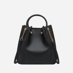 Sac Bandoulière Sac À Main^Sac à main plissé façon sac seau avec chaîne et dorure