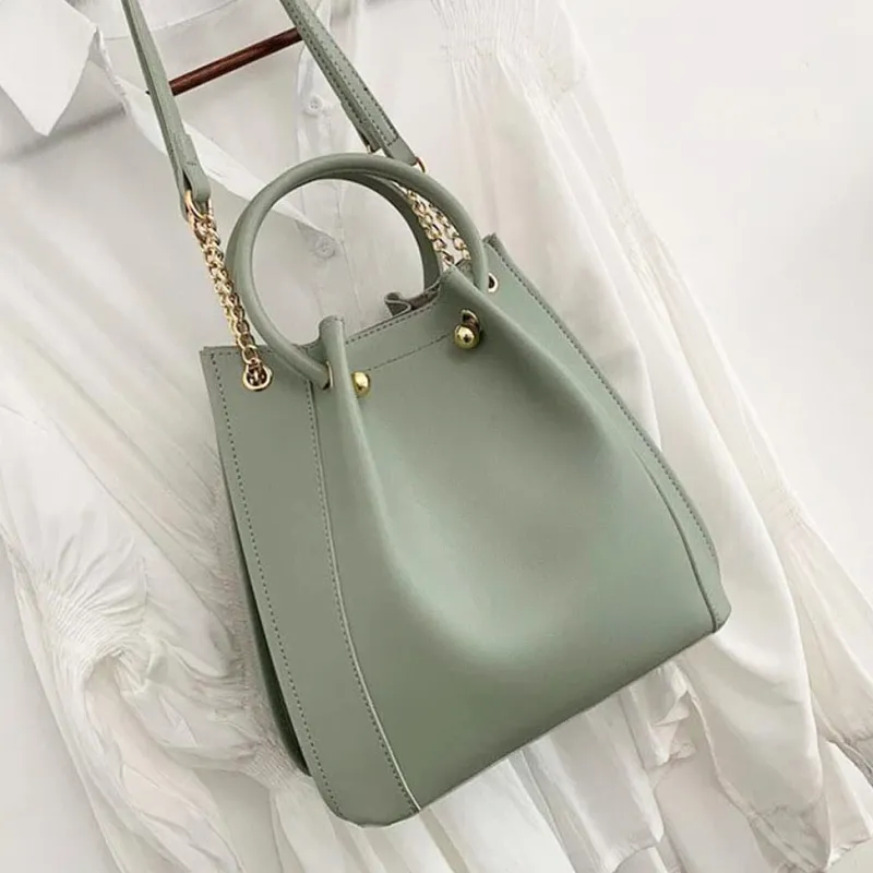Sac Bandoulière Sac À Main^Sac à main plissé façon sac seau avec chaîne et dorure