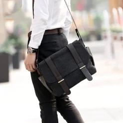 Sac Bandoulière Sac Besace^Sac besace bandoulière toile et cuir