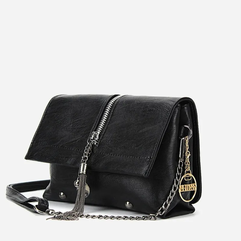 Sac Bandoulière Sac Besace^Sac besace cuir à chaîne