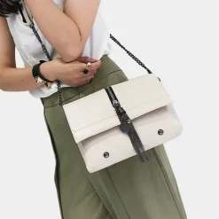 Sac Bandoulière Sac Besace^Sac besace cuir à chaîne