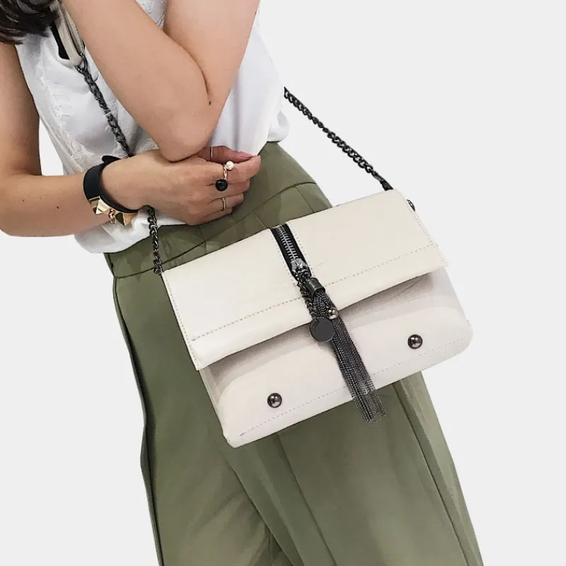 Sac Bandoulière Sac Besace^Sac besace cuir à chaîne