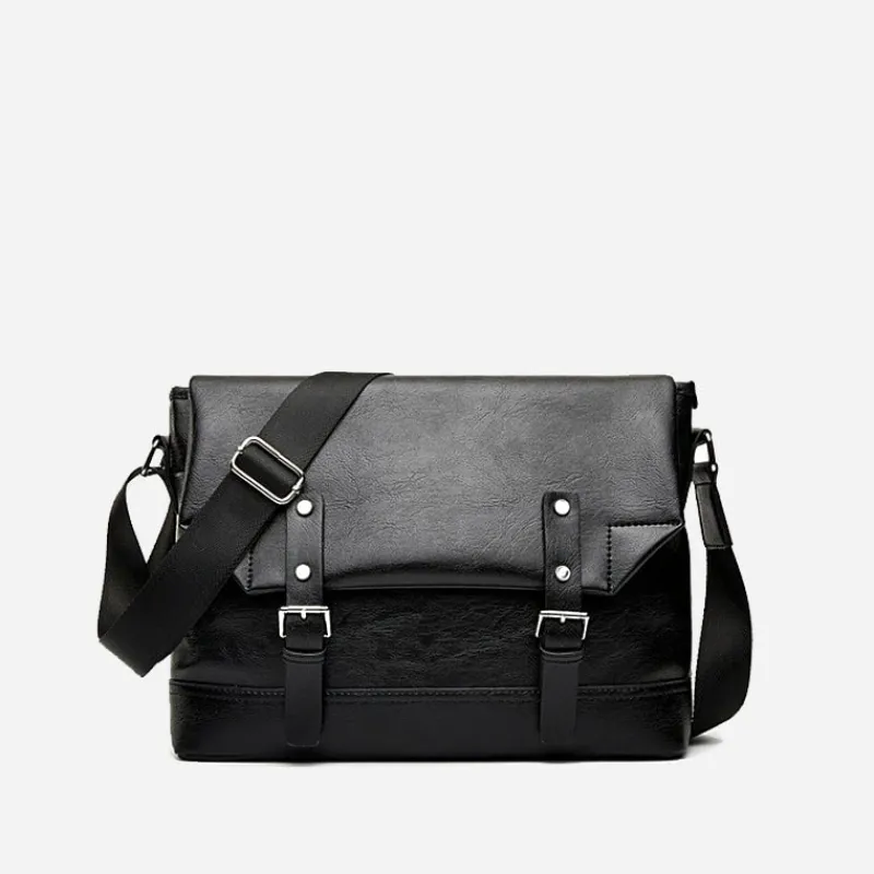Sac Bandoulière Sac Besace^Sac besace en cuir pour homme noir