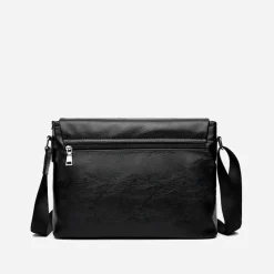 Sac Bandoulière Sac Besace^Sac besace en cuir pour homme noir