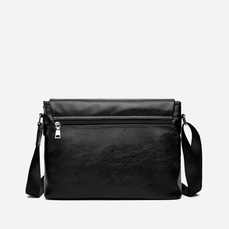 Sac Bandoulière Sac Besace^Sac besace en cuir pour homme noir