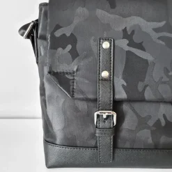Sac Bandoulière Sacoche Et Porte-documents|Sac Besace^Sac besace Oxford camouflage avec garniture cuir safiano noir