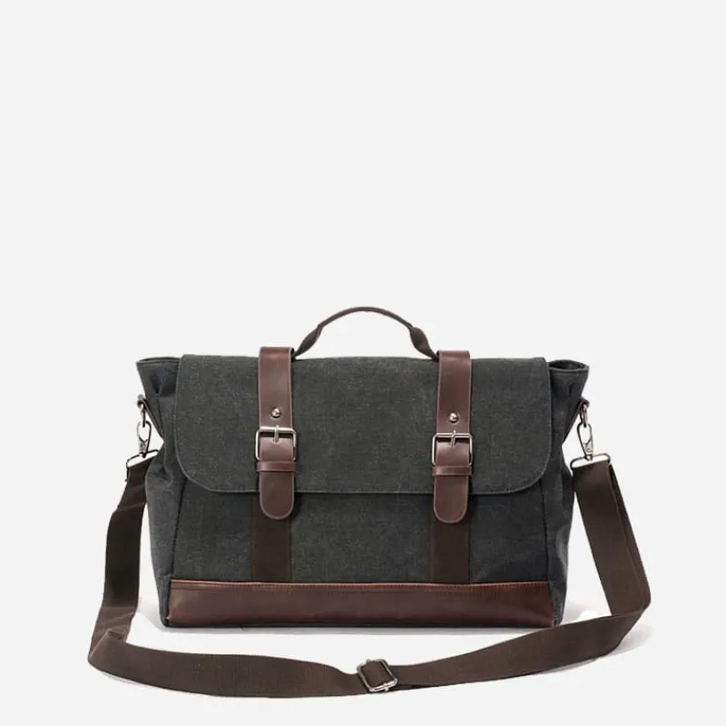 Sac Bandoulière Sacoche Et Porte-documents|Sac Besace^Sac besace pour homme en toile avec bandoulière et poignée
