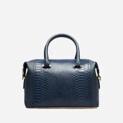 Sac Bandoulière Sac À Main^Sac bowling bi-matière cuir croco