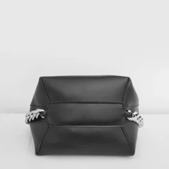 Sac Bandoulière Sac À Main|Sac Cabas Et Fourre-tout^Sac cabas avec anse bandoulière et chaîne décorative noir