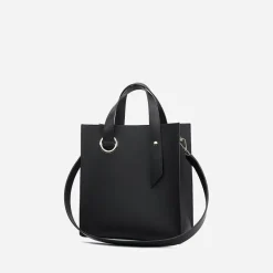 Sac Bandoulière Sac À Main|Sac Cabas Et Fourre-tout^Sac cabas en cuir avec anse asymétrique noir
