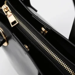 Sac Bandoulière Sac À Main|Sac Cabas Et Fourre-tout^Sac cabas en cuir avec anse asymétrique noir