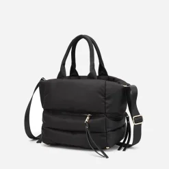 Sac Bandoulière Sac À Main|Sac Cabas Et Fourre-tout^Sac cabas rembourré coton noir