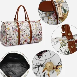 Sac Bandoulière Sac Voyage & Weekend^Sac de voyage en toile avec imprimé floral