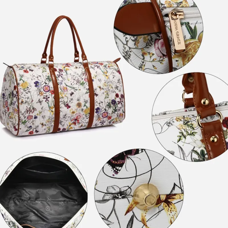 Sac Bandoulière Sac Voyage & Weekend^Sac de voyage en toile avec imprimé floral