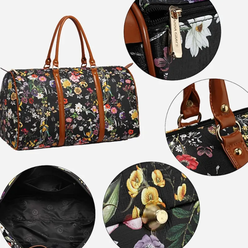 Sac Bandoulière Sac Voyage & Weekend^Sac de voyage en toile avec imprimé floral