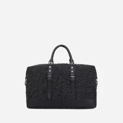 Sac Bandoulière Sac Voyage & Weekend|Sac Voyage & Weekend^Sac voyage 48h bi-matière en toile et cuir
