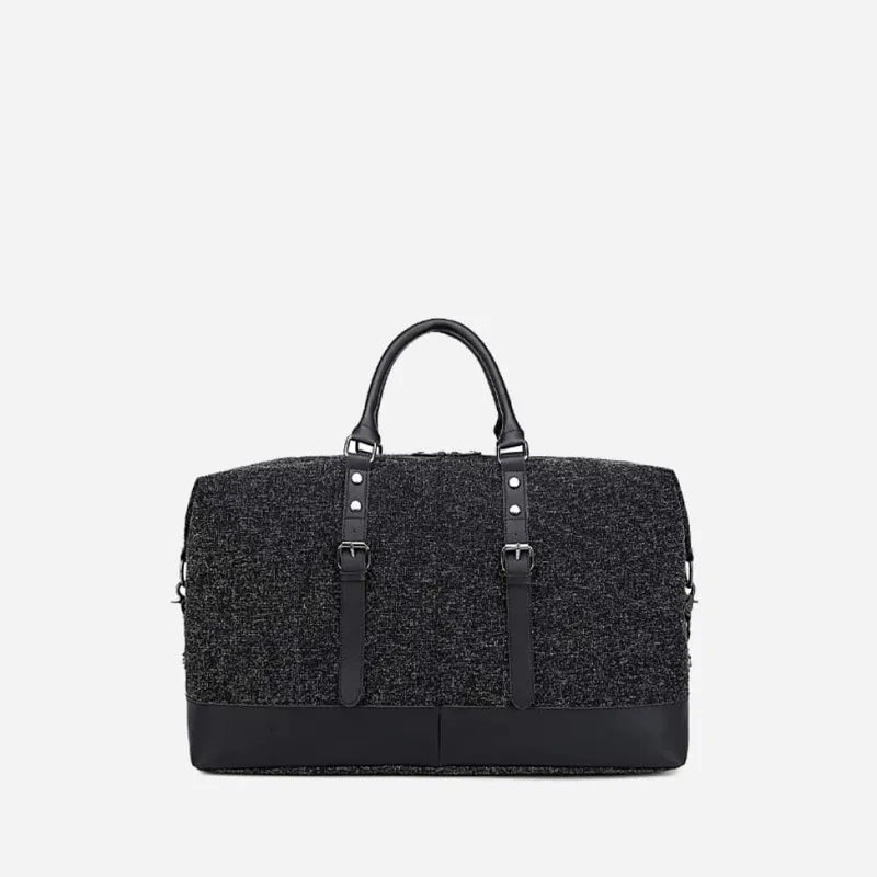 Sac Bandoulière Sac Voyage & Weekend|Sac Voyage & Weekend^Sac voyage 48h bi-matière en toile et cuir