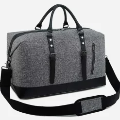 Sac Bandoulière Sac Voyage & Weekend|Sac Voyage & Weekend^Sac voyage 48h bi-matière en toile et cuir