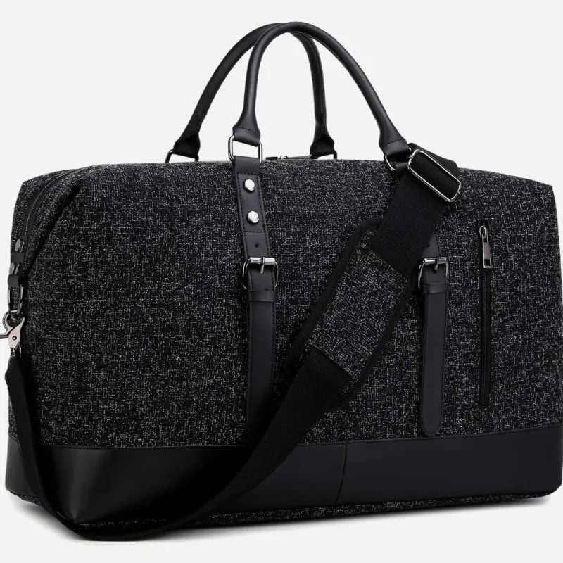 Sac Bandoulière Sac Voyage & Weekend|Sac Voyage & Weekend^Sac voyage 48h bi-matière en toile et cuir