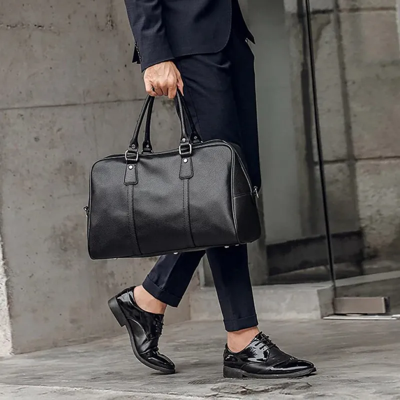 Sac Bandoulière Sac Voyage & Weekend^Sac voyage 48h en cuir noir