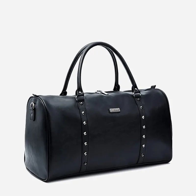 Sac Bandoulière Sac Voyage & Weekend^Sac voyage 48h et sac weekend en cuir noir clouté