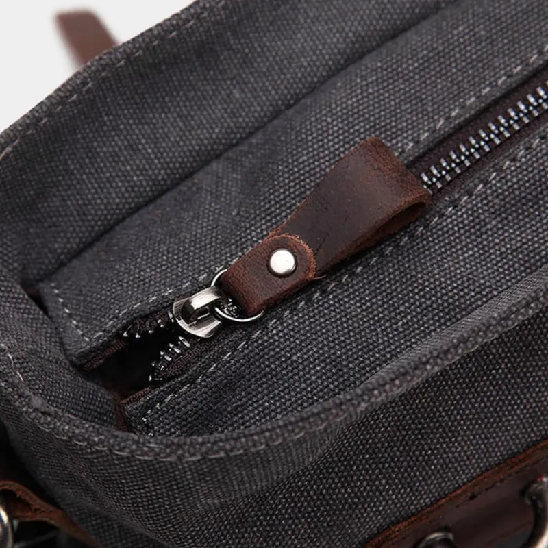 Sac Bandoulière Sacoche Et Porte-documents|Sac Besace^Sacoche besace bi-ton en toile et cuir véritable