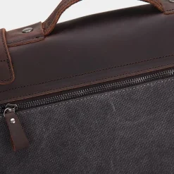 Sac Bandoulière Sacoche Et Porte-documents|Sac Besace^Sacoche besace bi-ton en toile et cuir véritable