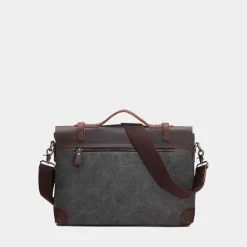 Sac Bandoulière Sacoche Et Porte-documents|Sac Besace^Sacoche besace bi-ton en toile et cuir véritable