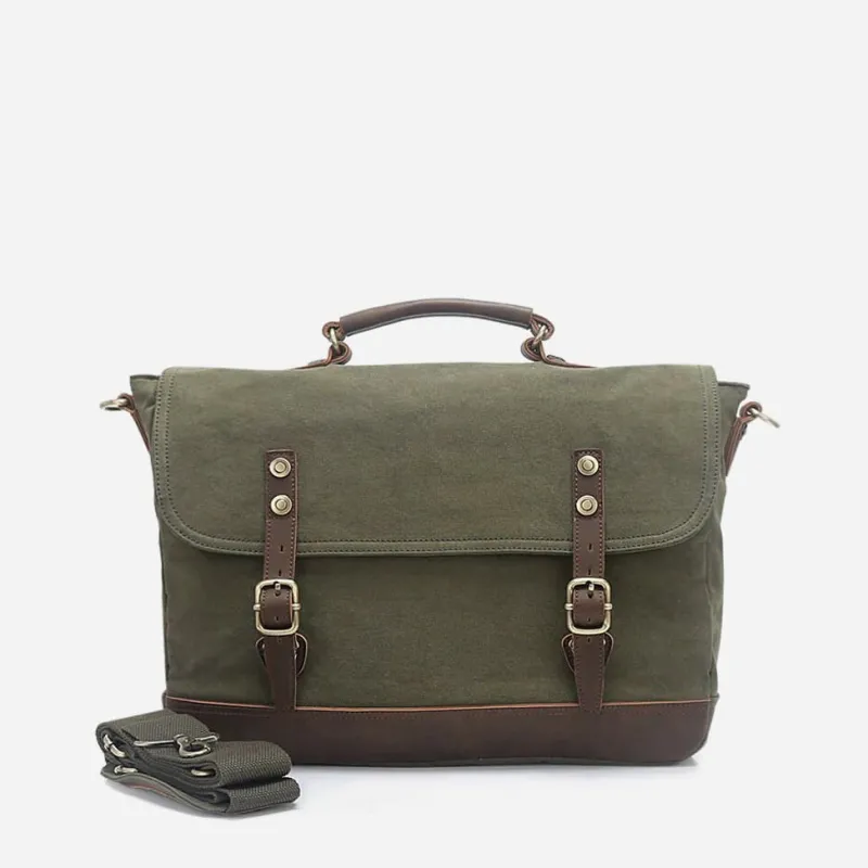 Sac Bandoulière Sacoche Et Porte-documents|Sac Besace^Sacoche besace en toile imperméable et cuir véritable