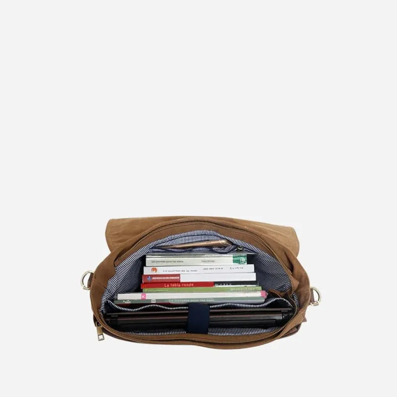 Sac Bandoulière Sacoche Et Porte-documents|Sac Besace^Sacoche besace en toile imperméable et cuir véritable
